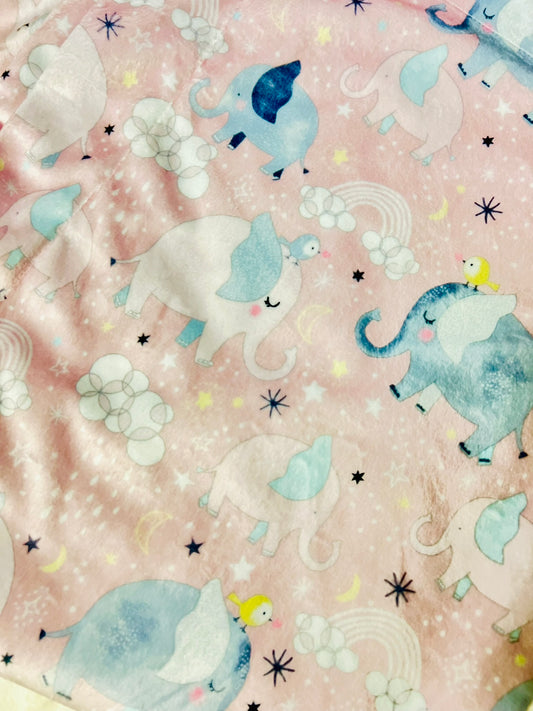 Whimsical Elephants on Pink