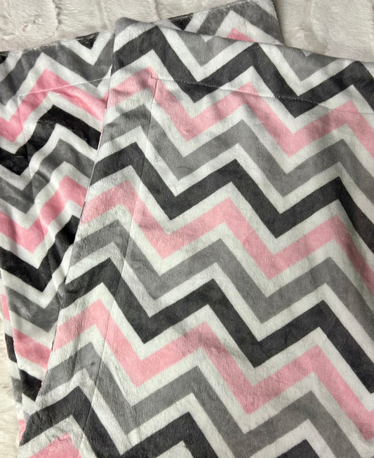 Pink and Grey Chevron