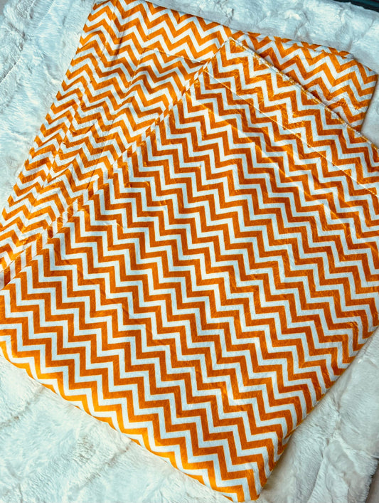 Orange and White Chevron